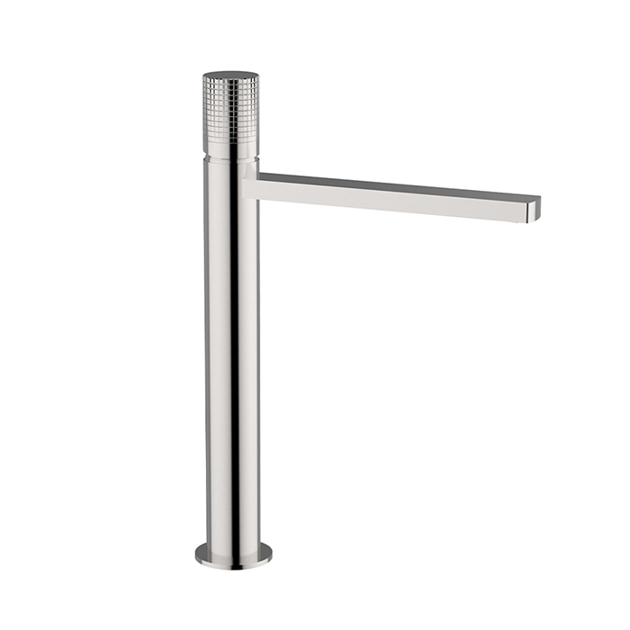 Cisal X32 Смеситель для раковины, на 1 отв., высокий, цвет: Brushed Stainless Steel