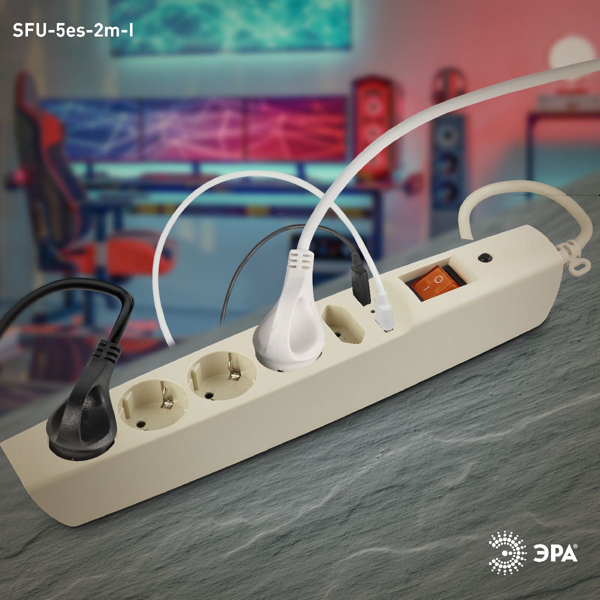 Сетевой фильтр Эра SFU-5es-2m-I C0043328