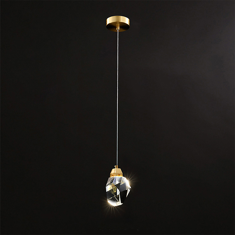 Подвесной светильник Delight Collection Crystal rock II 9701P/1 brass