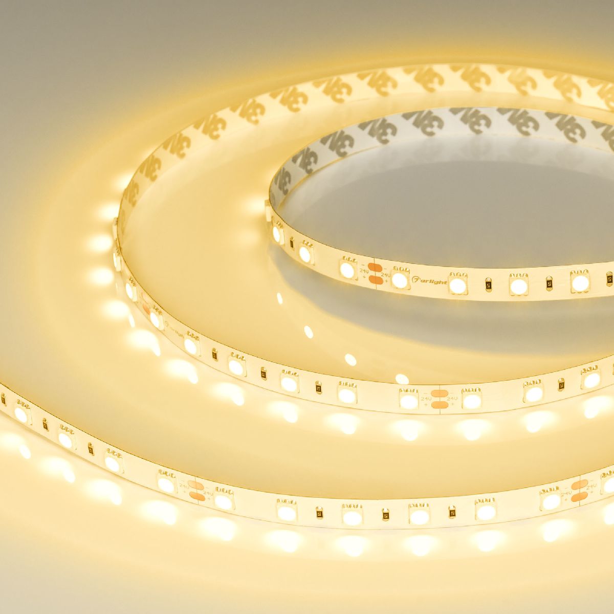 Светодиодная лента Arlight RT-B60-10mm 24V Yellow (14.4 W/m, IP20, 5060, 5m) (Arlight, 14.4 Вт/м, IP20) 008816(2)