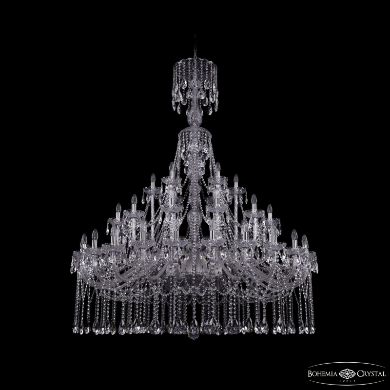 Подвесная люстра Bohemia Ivele Crystal 1413/24+12+6/530/XL-176 Ni