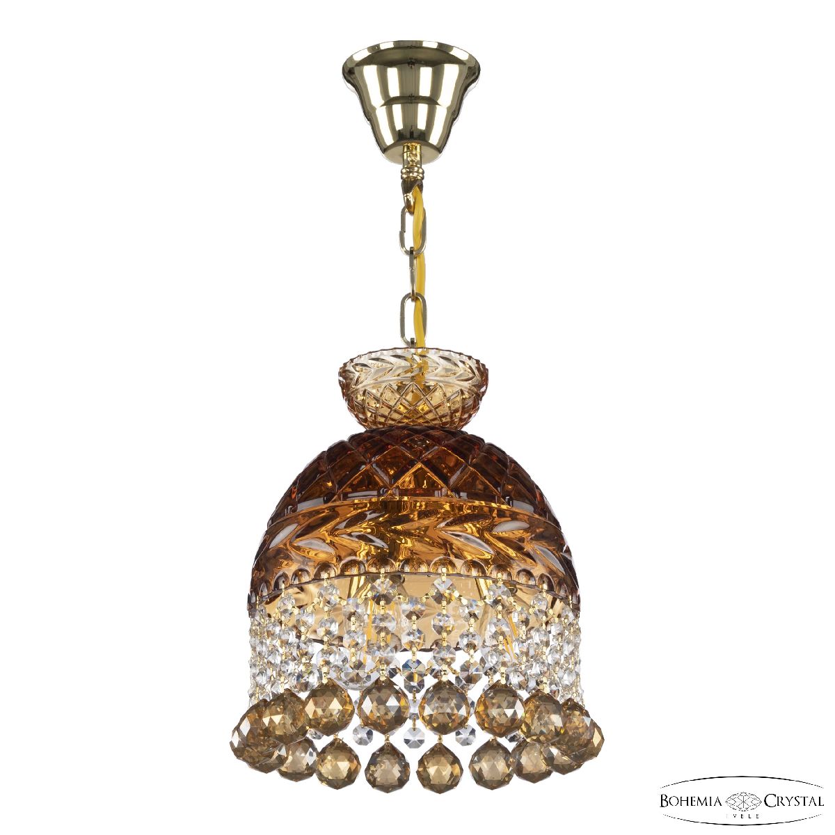 Подвесной светильник Bohemia Ivele Crystal 5478/22 G Amber/M-1F Balls K721