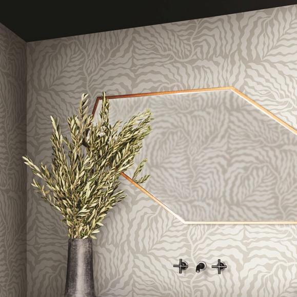 Обои York AG2064 Fern Fronds Grey/White