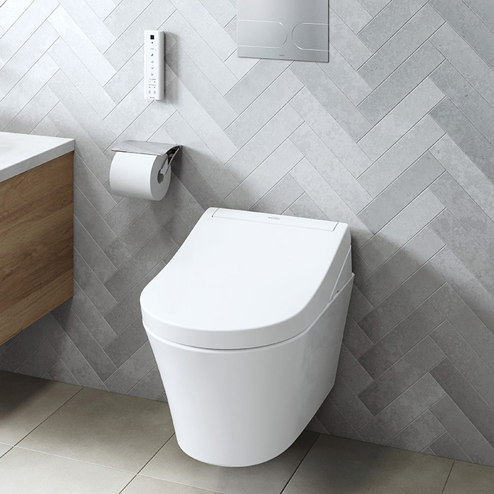 TOTO GP Унитаз подвесной 38x54cм, безободковый, tornado, CeFiONtect, cиденье Washlet, цвет: белый