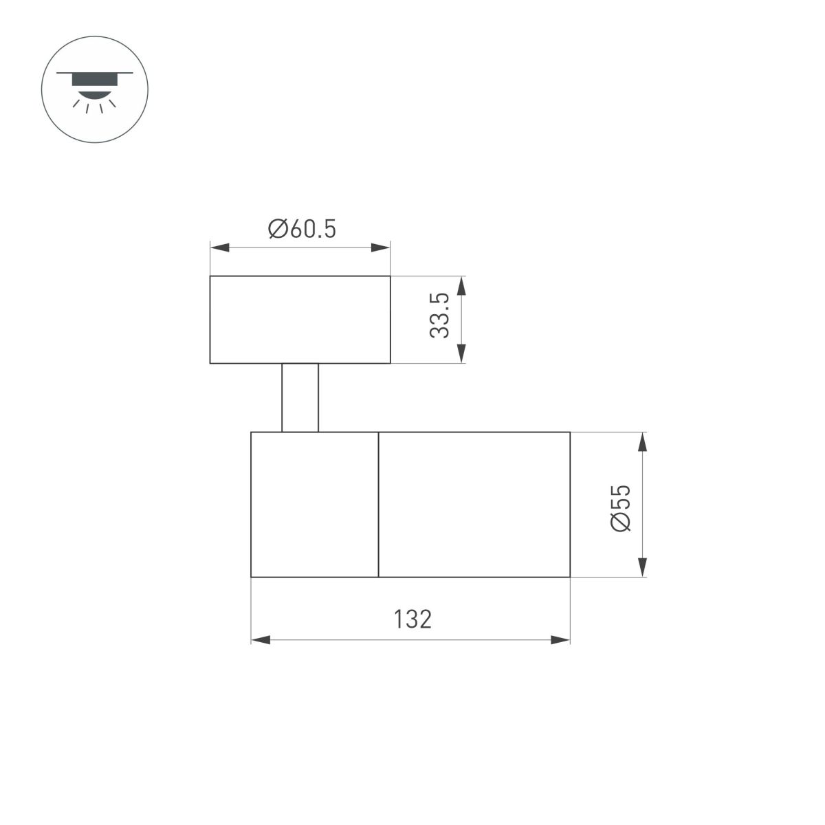 Спот Arlight SP-ARTEMIS-SURFACE-FLAP-R55-12W Warm2700 (WH, 8-80 deg, 230V) (IP20 Металл) 062248
