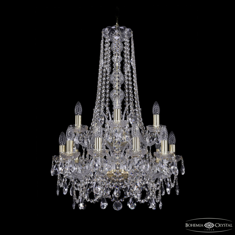 Подвесная люстра Bohemia Ivele Crystal 1411/10+5/195/h-83/2d G