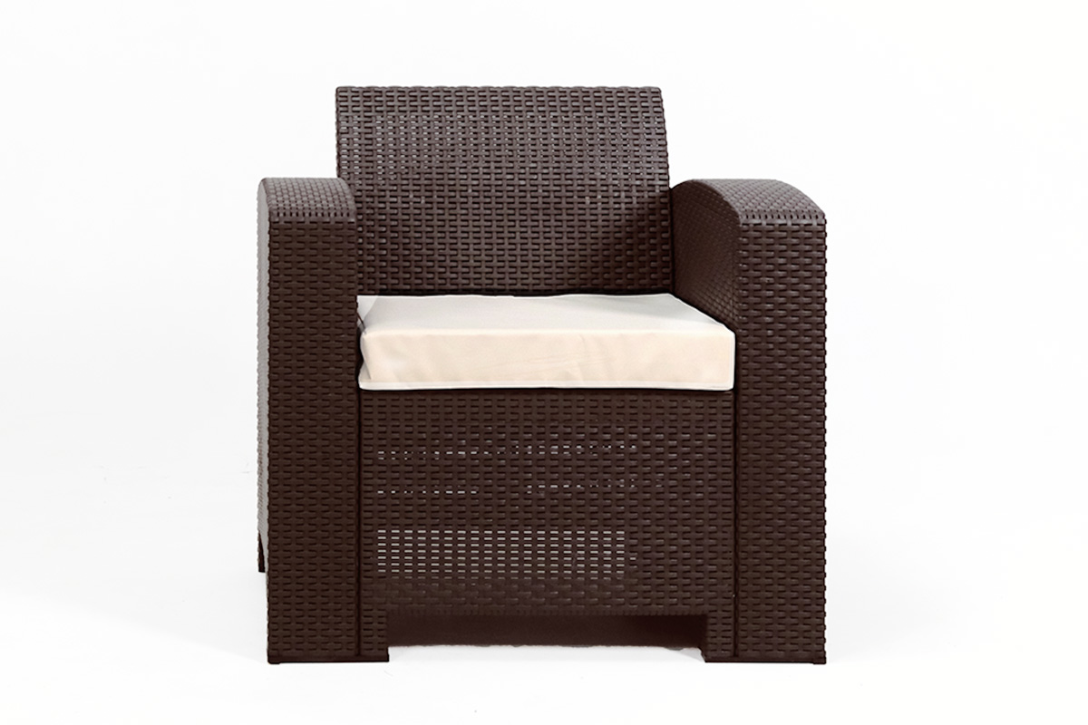 Раттан Премиум / Rattan Premium, комплект из 2-х кресел в цвете венге с подушками