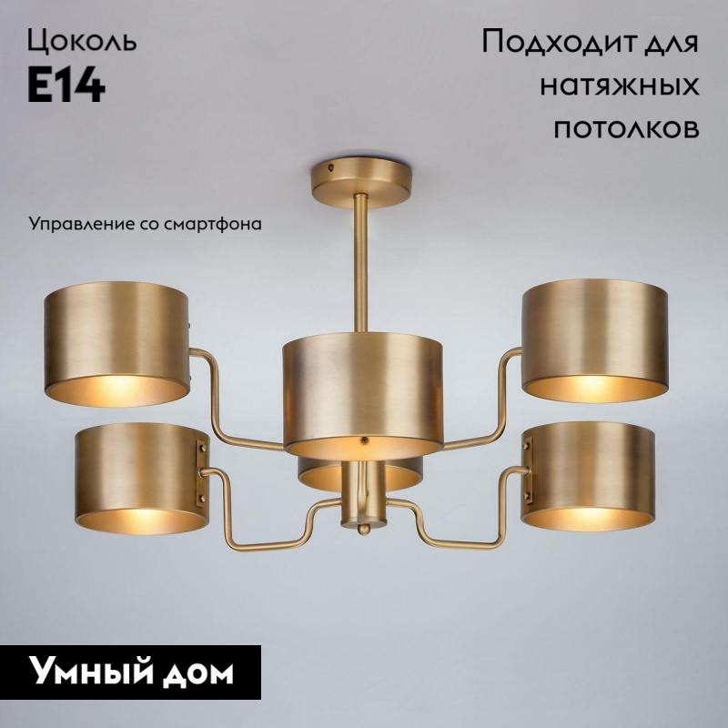 Потолочная люстра Bogates Pallada 293/6 Smart 00000082832