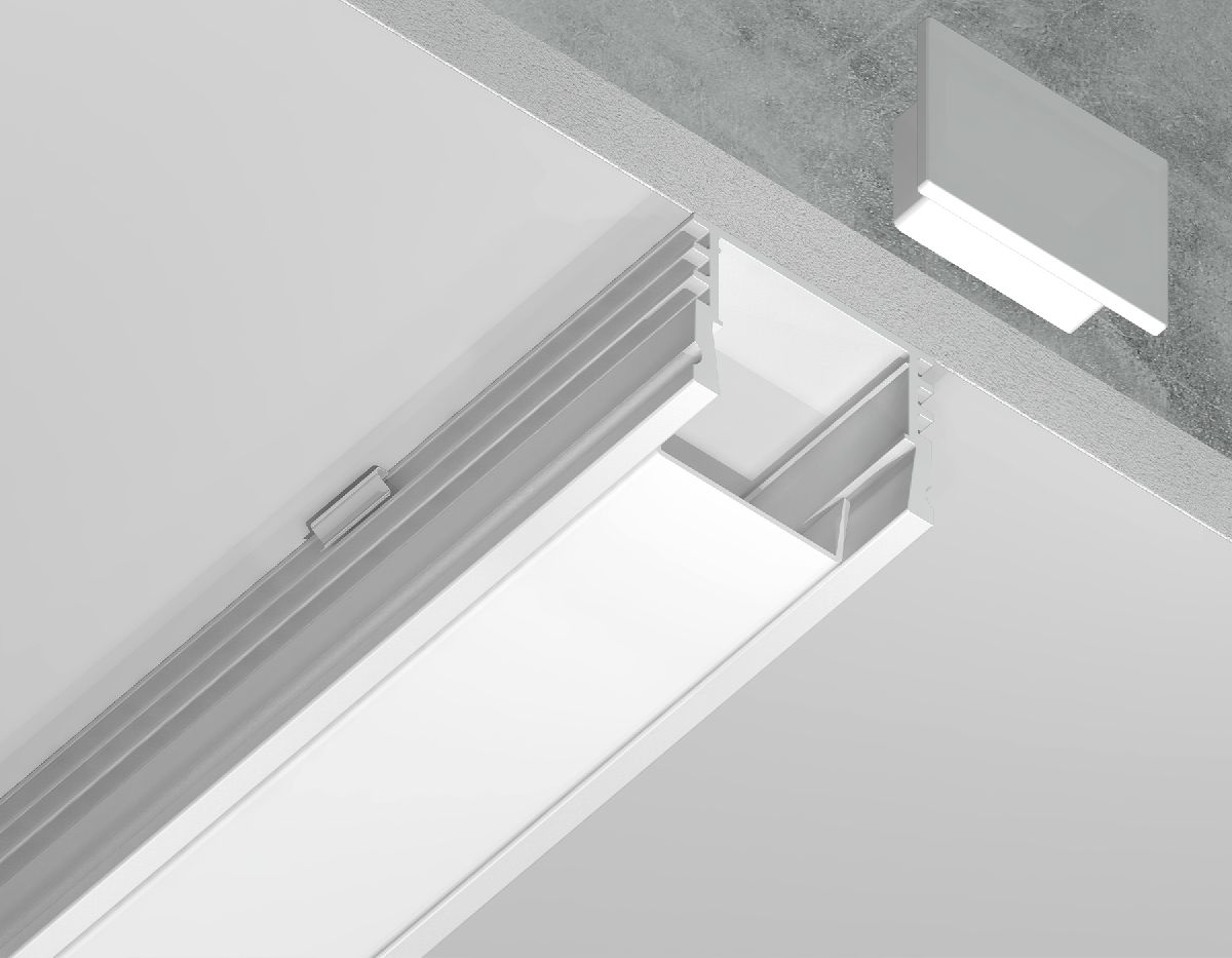 Алюминиевый накладной профиль Ambrella Light Alum Profile GP1750WH