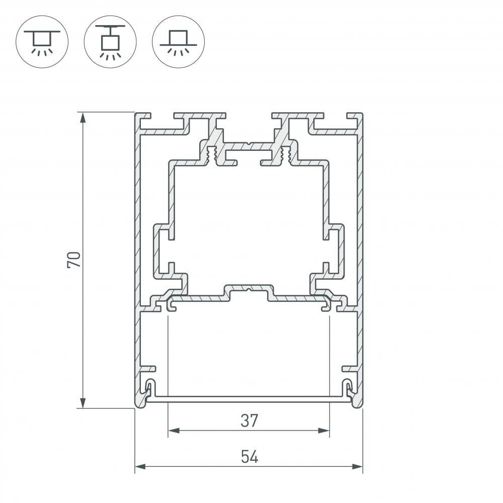 Профиль Arlight S2-LINE-5470 029440