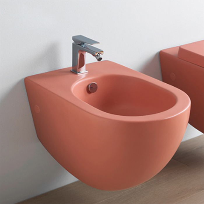 Artceram FILE 2.0 Биде подвесное 36х52 см, с креплениями, с 1 отв под смеситель, цвет: rosso corallo