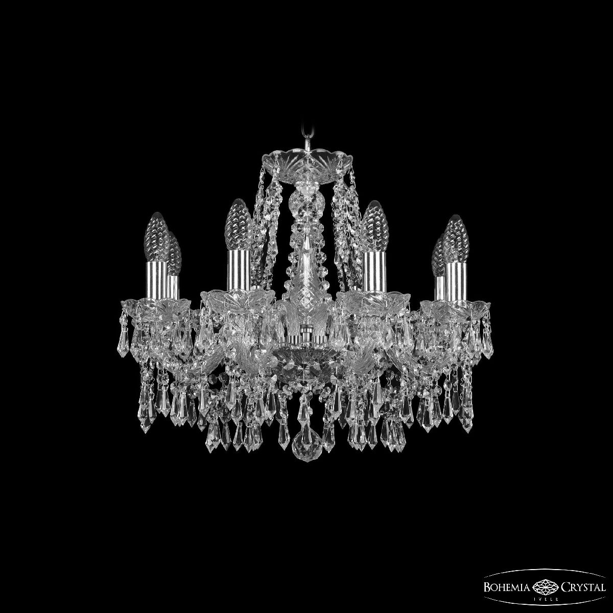 Подвесная люстра Bohemia Ivele Crystal 1403/8/160 Ni