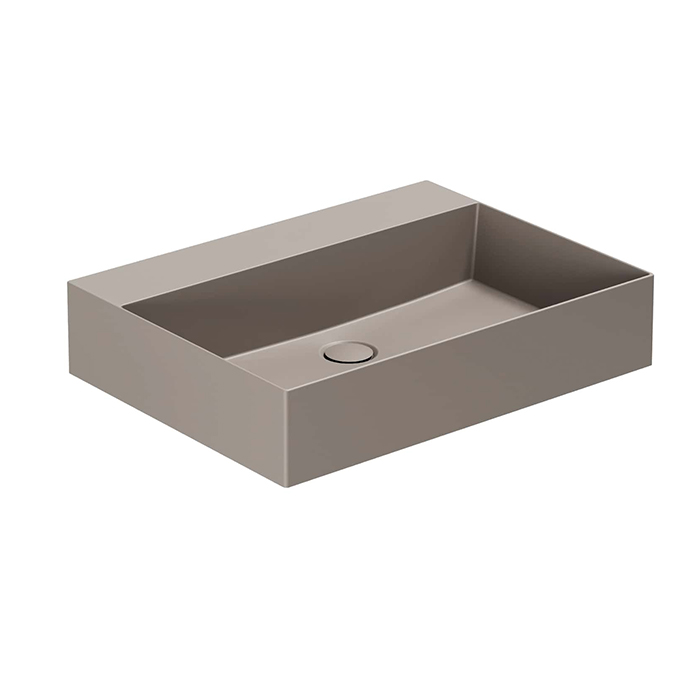 Azzurra Elegance Squared Раковина подвесная/накладная, 60x45xH12,5 см, без отв., цвет: Tortora