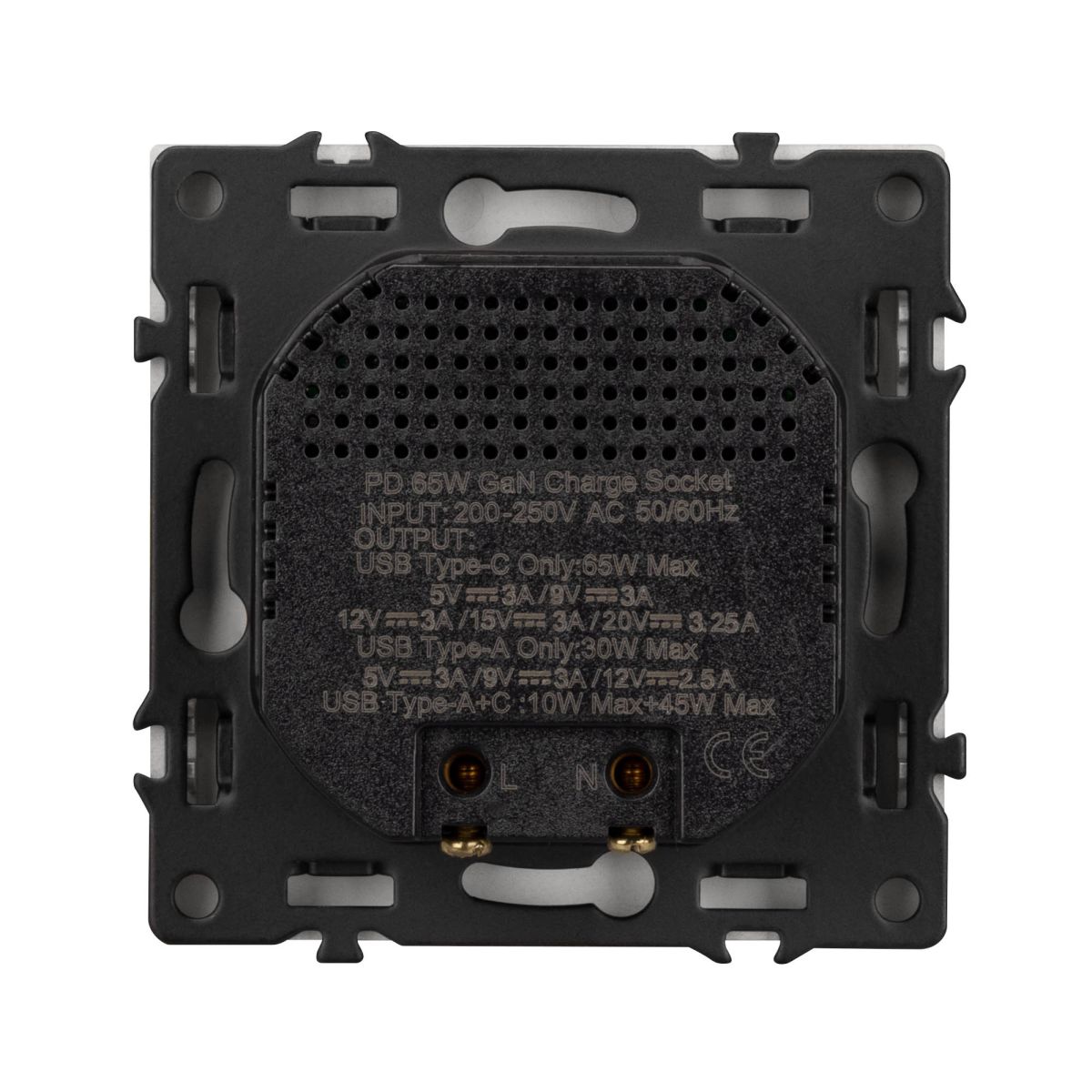 Механизм розетки Arlight с быстрой USB зарядкой SCT-NOBE-MUAC-SFPL-FC-IS (65W, QC3) 059447