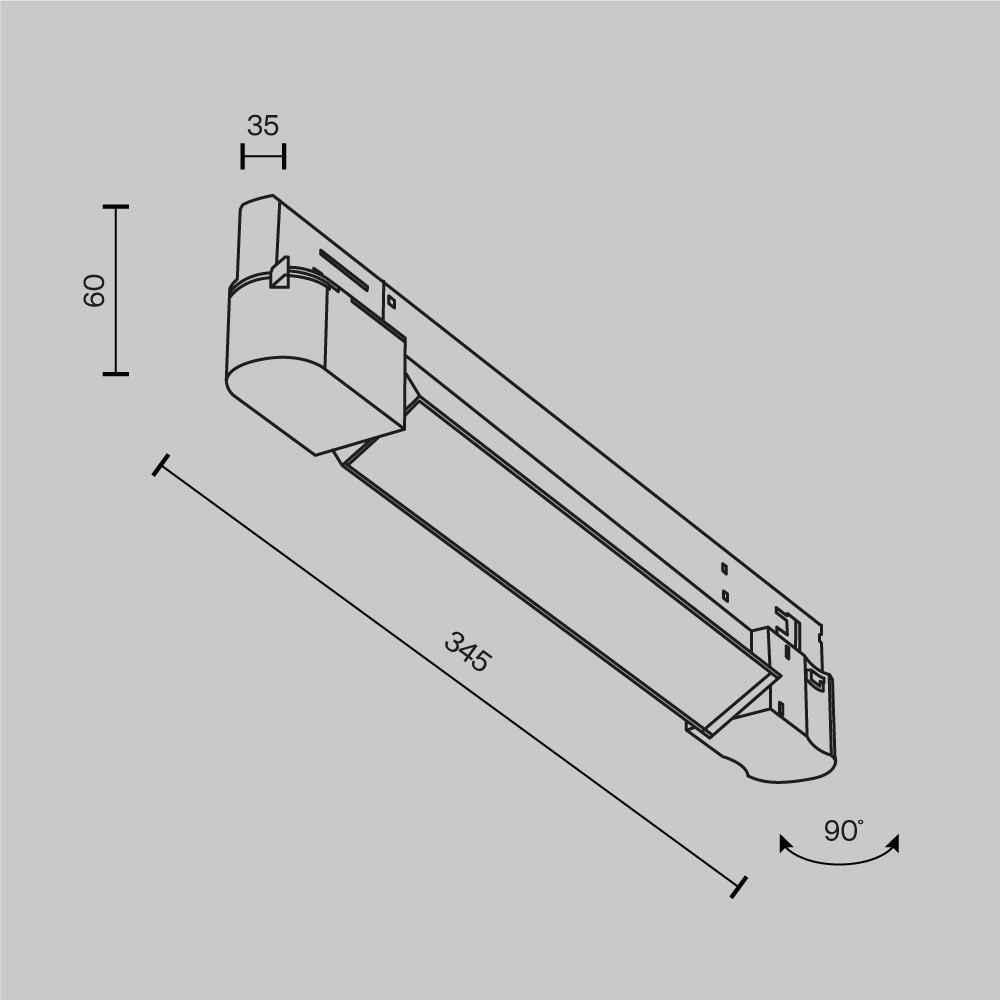 Трековый трехфазный светильник Maytoni Technical Basis TR196-3-10W2.7K-W(N)