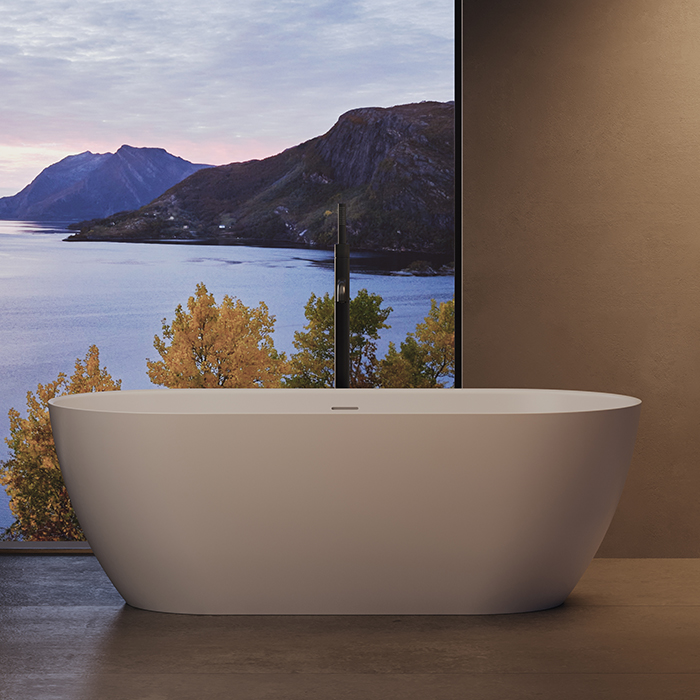 Dea Design Edge Ванна 170x80xh57.5см, отдельностоящая, цвет: белый