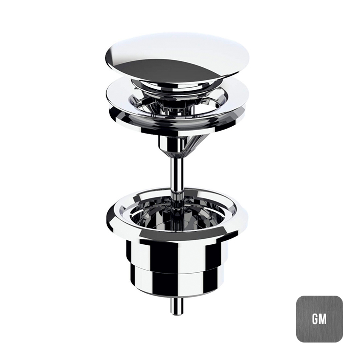 Almar Mixers Донный клапан 1"1/4 для раковины, цвет: оружейный металл брашированный PVD