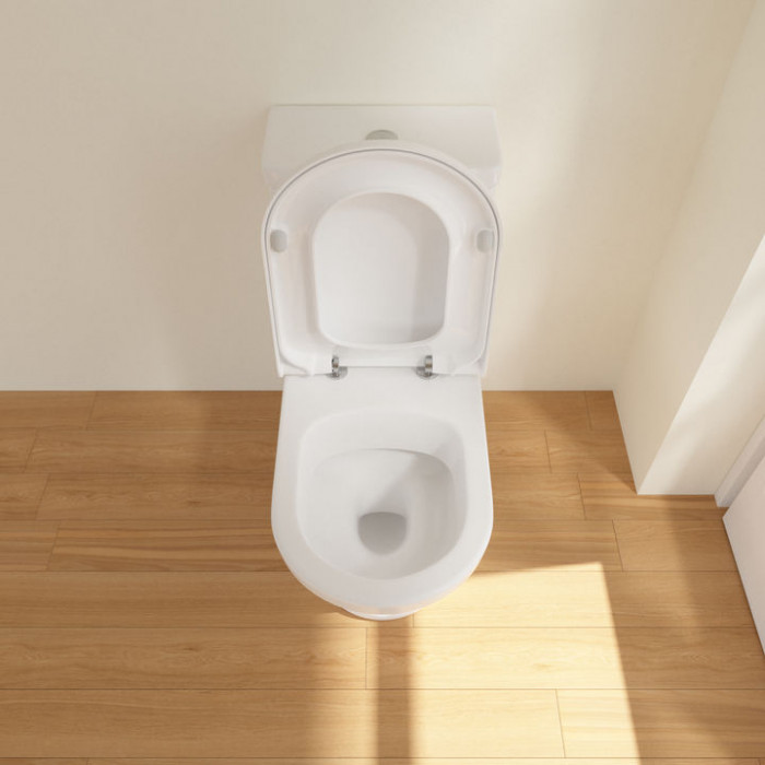 Villeroy&Boch Hommage Унитаз-моноблок 37х72.5х39см., крепеж в комплекте, CeramicPlus, цвет: белый