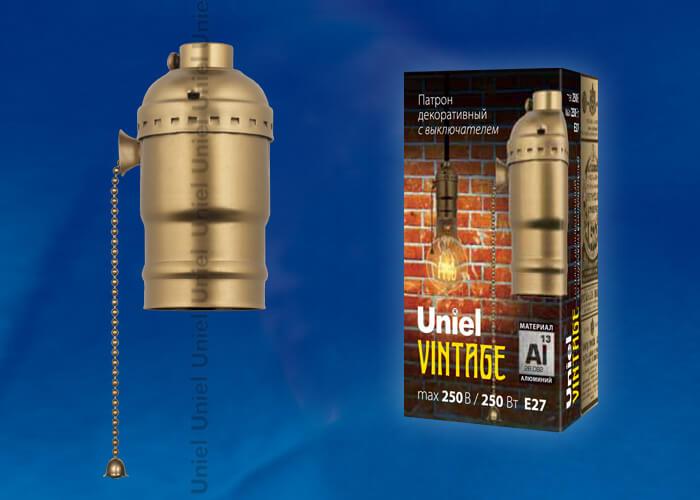 Патрон (UL-00000530) Uniel DLC-V-H01Z/E27 Bronze