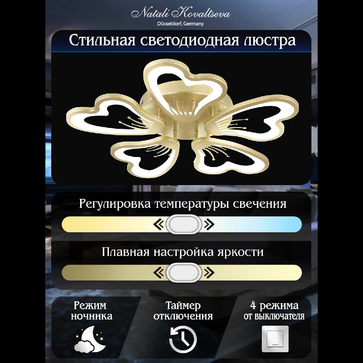 Потолочная люстра Natali Kovaltseva Hugo INNOVATION STYLE 83055