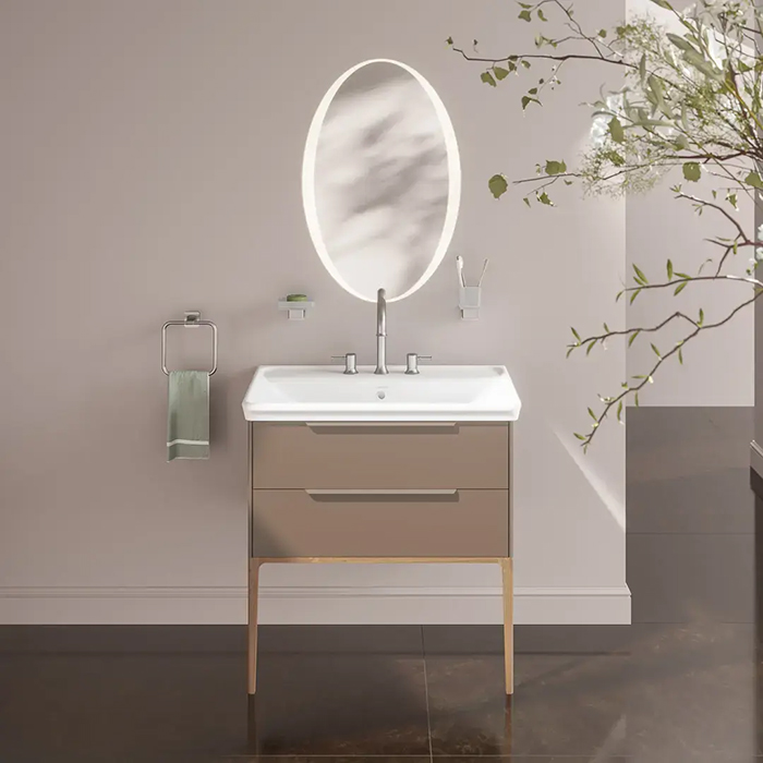 Kerama Marazzi Elegance Зеркало Анри 52см, подвесное, сенсор смена цвета подсветки и диммер, цвет: белый