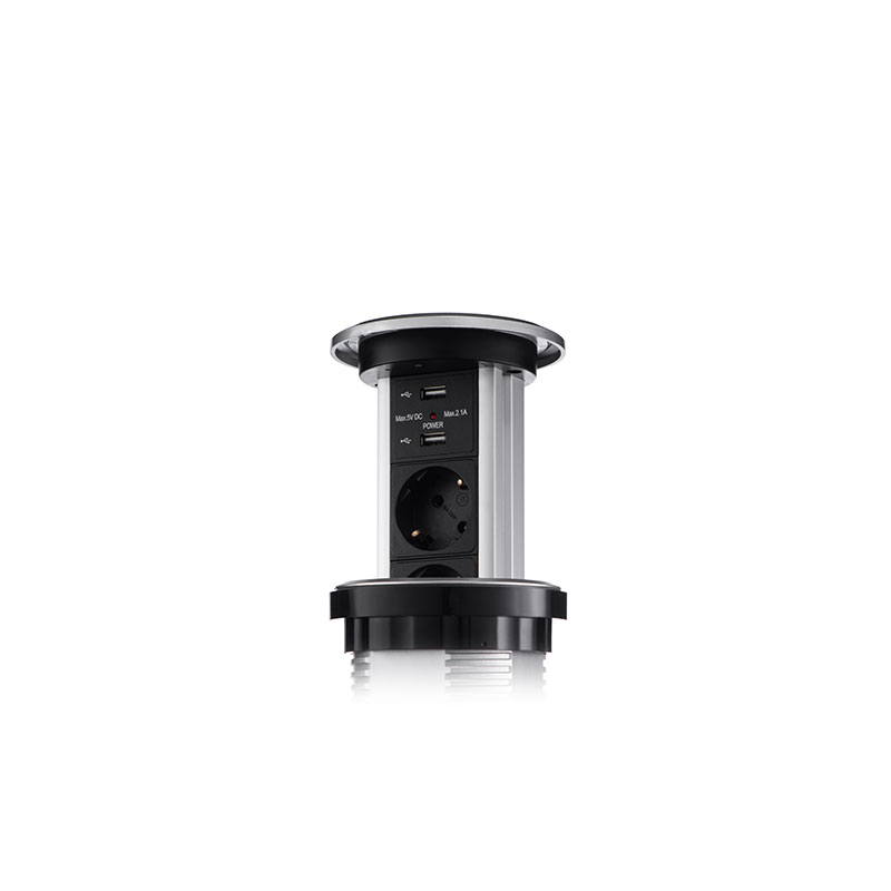 Сенсорный блок розеток LK (3 секции и 2 USB) Mebax 00-00001183