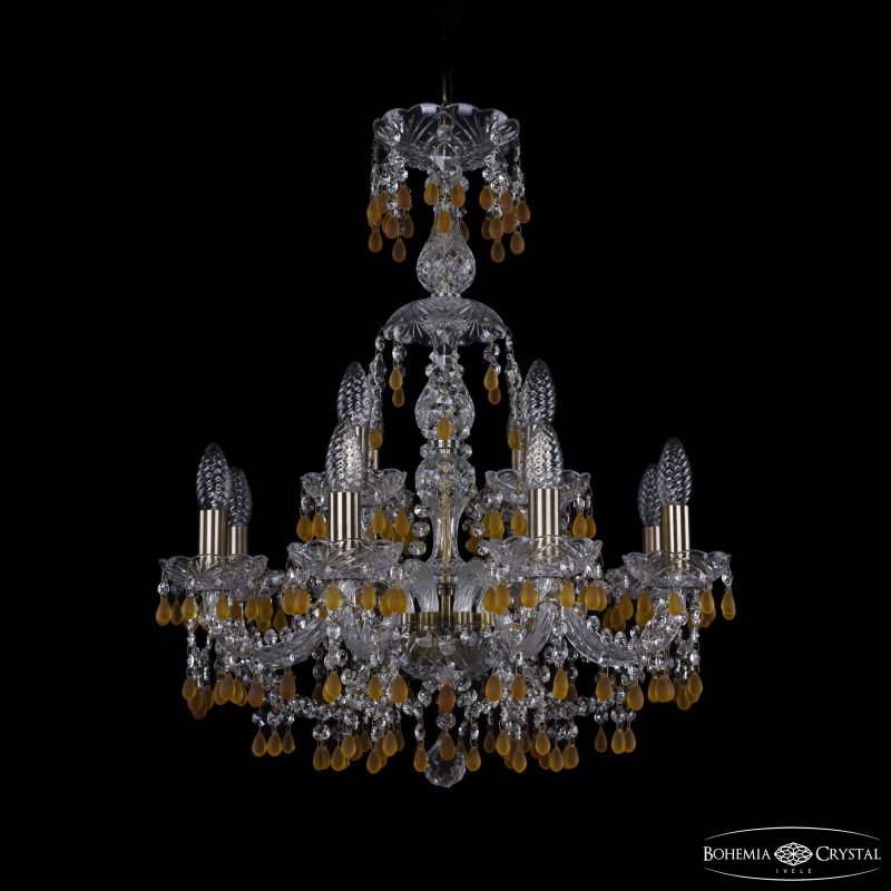 Подвесная люстра Bohemia Ivele Crystal 1410/8+4/195/XL-66 Pa V1003