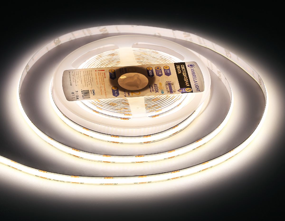 Светодиодная лента Ambrella Light Illumination 24В COB 10Вт/м 4500K 5м IP20 GS4652