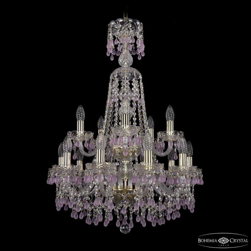 Подвесная люстра Bohemia Ivele Crystal 1410/10+5/195/XL-84/2d G V7010