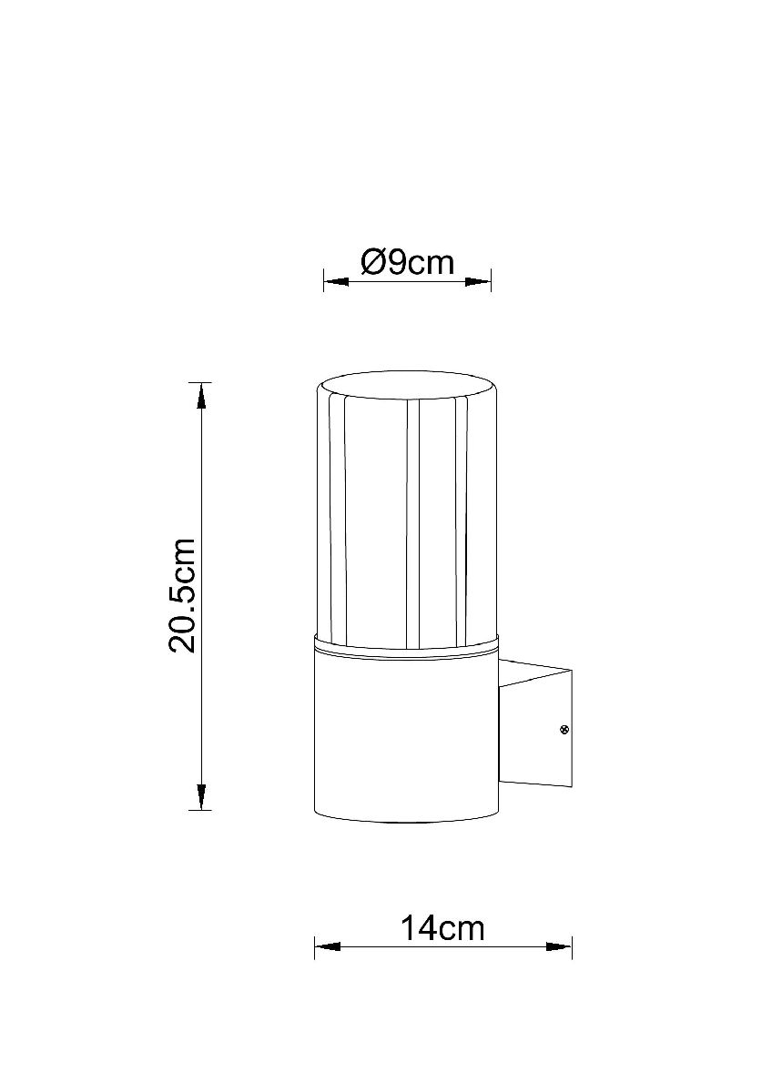 Уличный настенный светильник Arte Lamp Seginus A6515AL-1BK