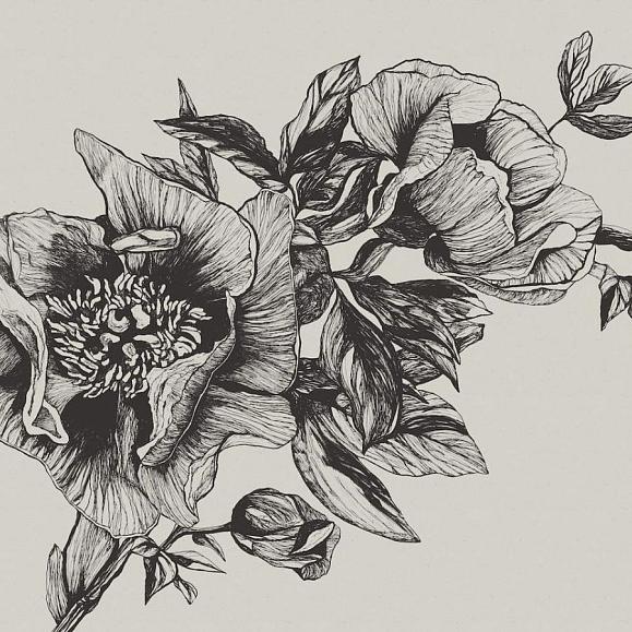Панно Coordonne 9500700N Giant Peonies Ink
