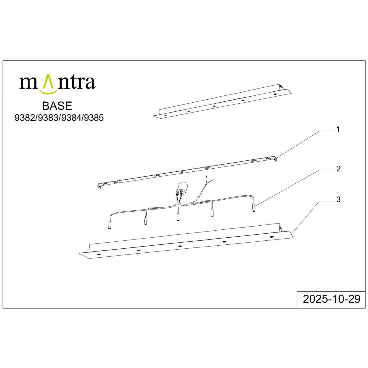 Основание потолочное 5L Mantra Modular Light Florones 9385
