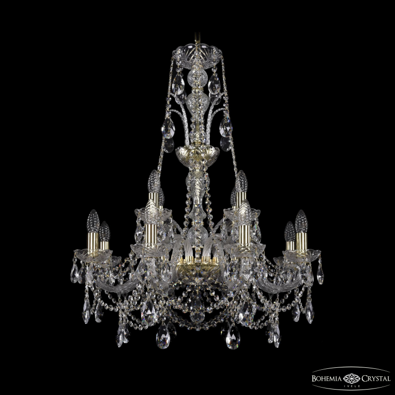Подвесная люстра Bohemia Ivele Crystal 1411/8+4/240/XL-83 G