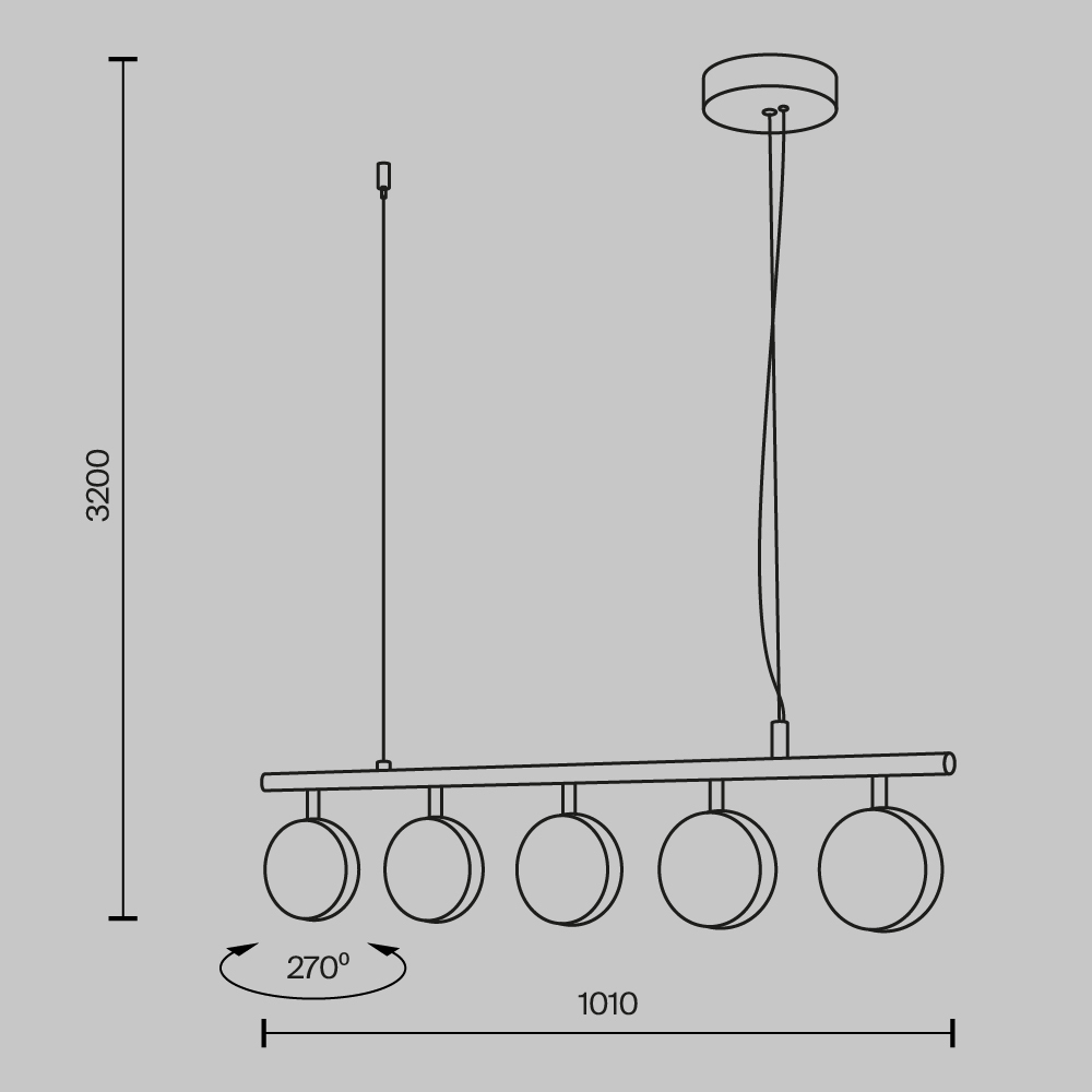 Подвесная люстра Maytoni Mind MOD299PL-L48BC3K