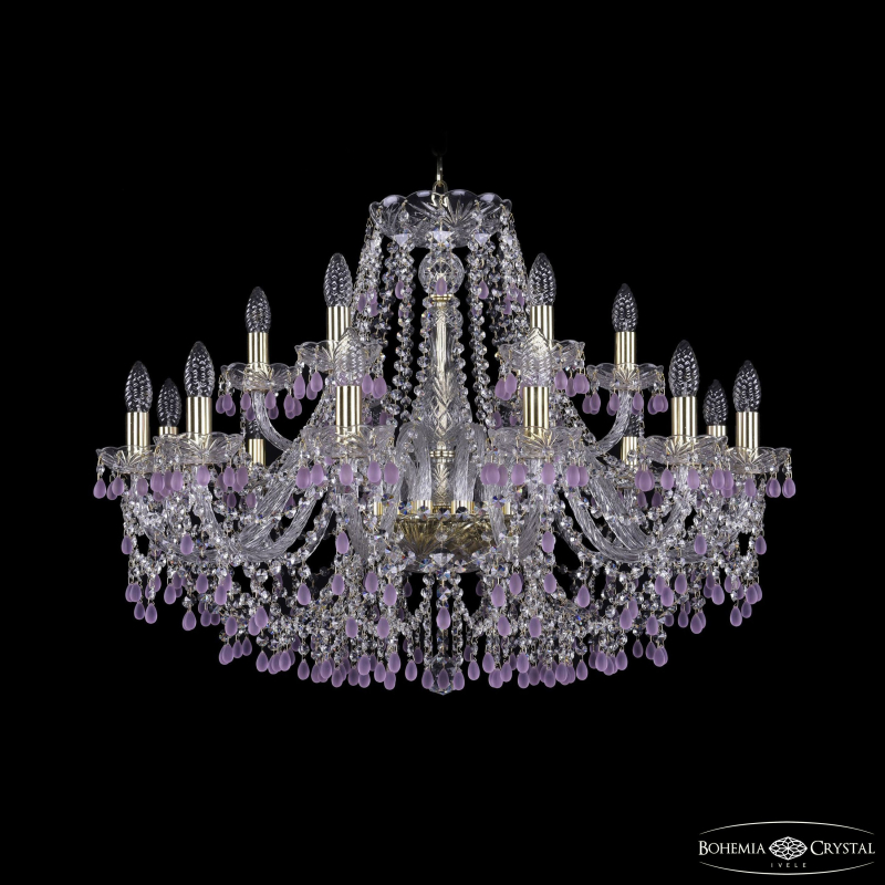 Подвесная люстра Bohemia Ivele Crystal 1410/12+6/300 G V7010