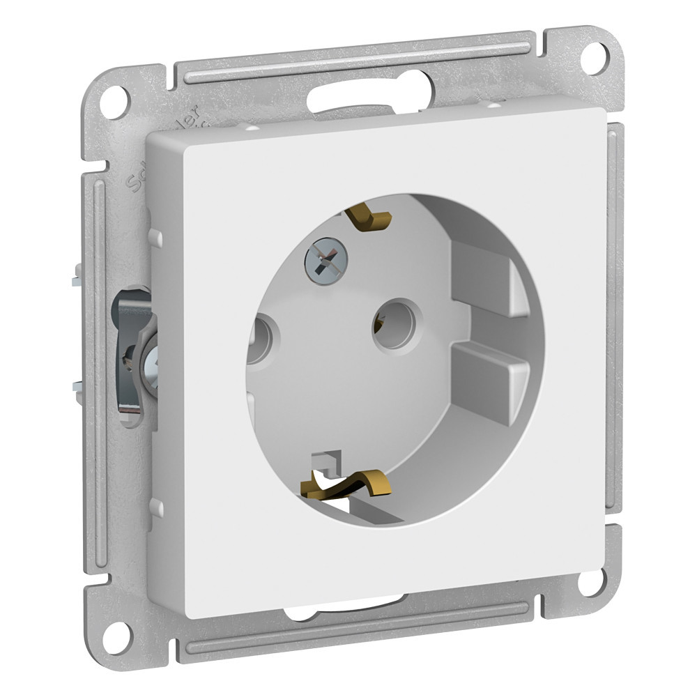 Розетка с/з, 16А Systeme Electric AtlasDesign Бел ATN000143
