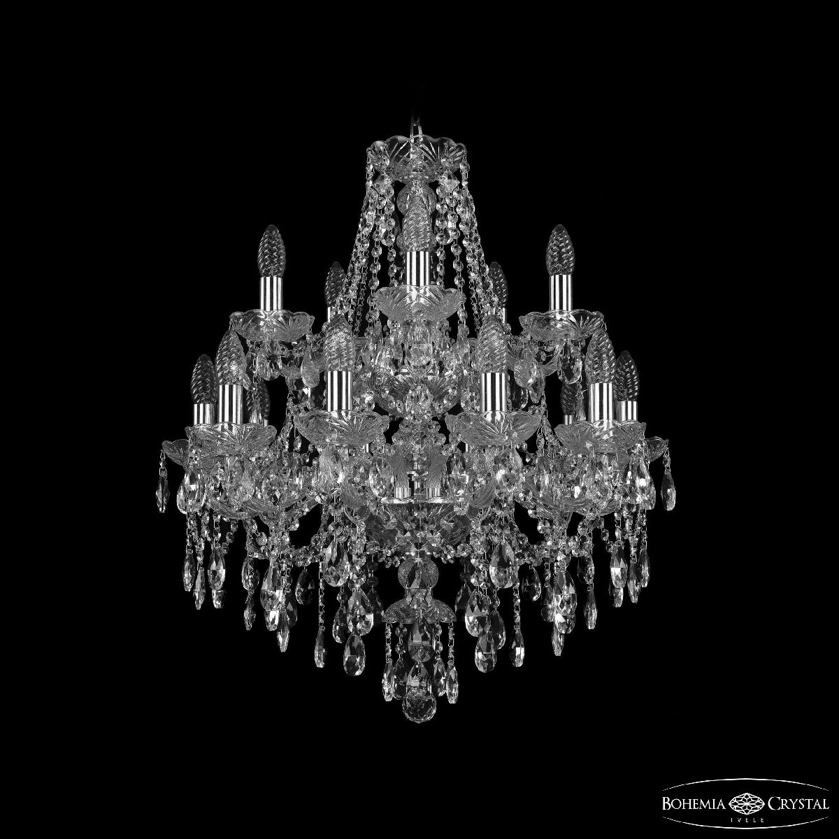 Подвесная люстра Bohemia Ivele Crystal 1415/10+5/200/2d Ni