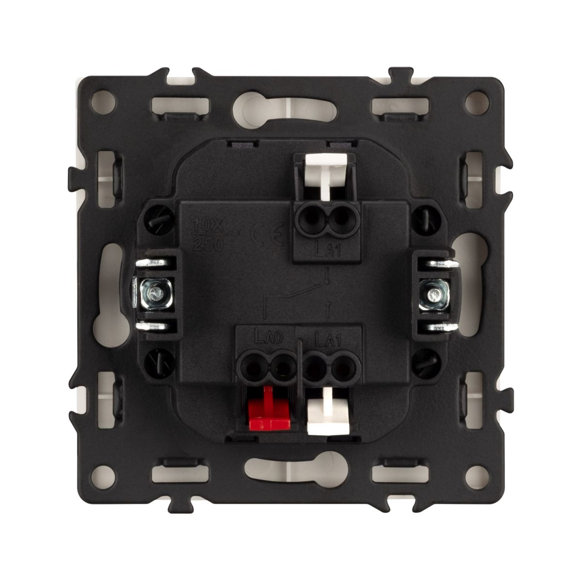 Механизм выключателя одноклавишный проходной Arlight LED SWT-NOBE-MKP1-SFPL-L-WH (230V, 10A) 054236