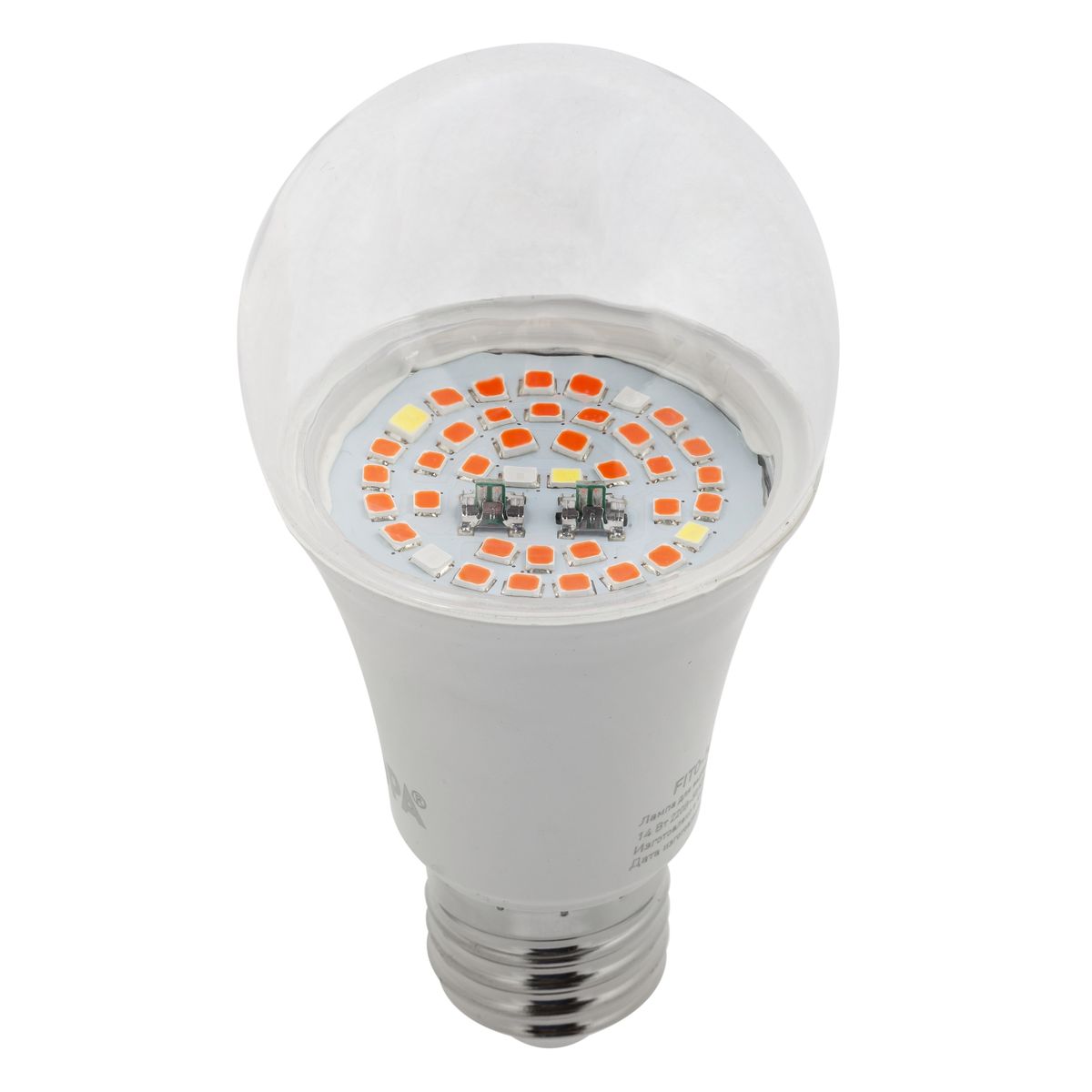 Фитолампа для растений светодиодная ЭРА E27 14W 1310K FITO-14W-RB-E27-K Б0039071