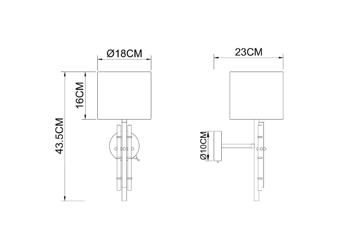 Бра Arte Lamp Taygeta A4097AP-1CC