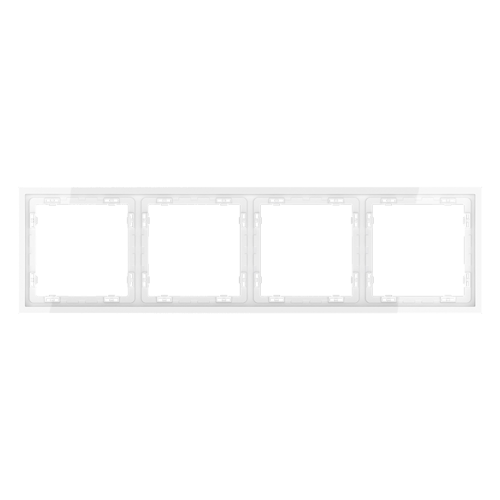 Рамка на 4 поста Voltum S70 VLS100401 (белый глянцевый)