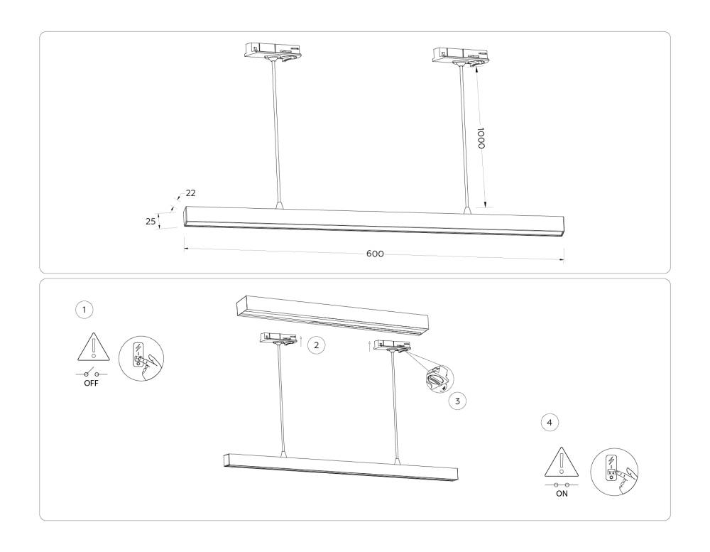 Трековый однофазный светильник Ambrella Light Track System GL6787