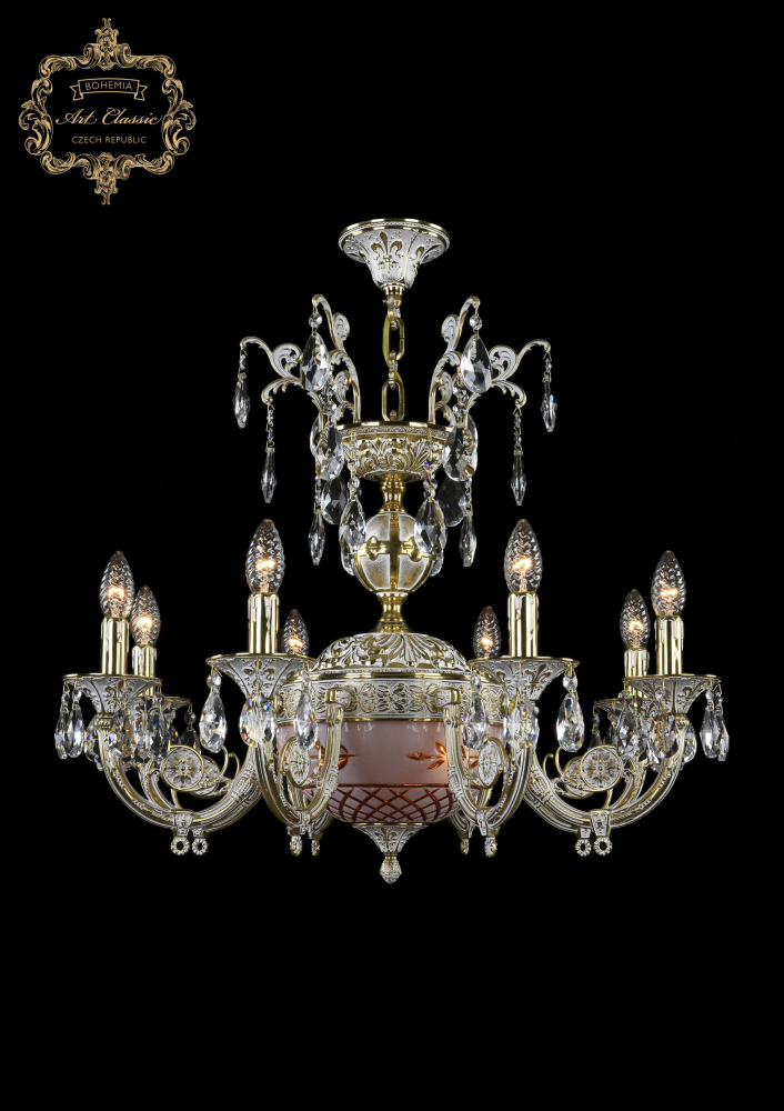 Подвесная люстра Art Classic 31.22.8.KR175SP.250IT.GW.Sp.Amber.White.1B