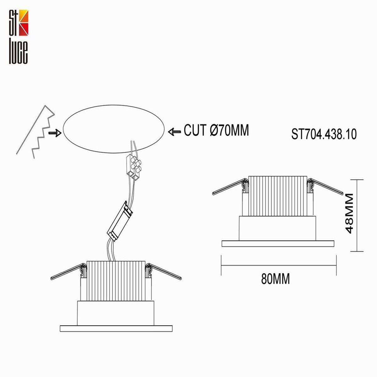 Встраиваемый светильник ST Luce ST704 ST704.438.10