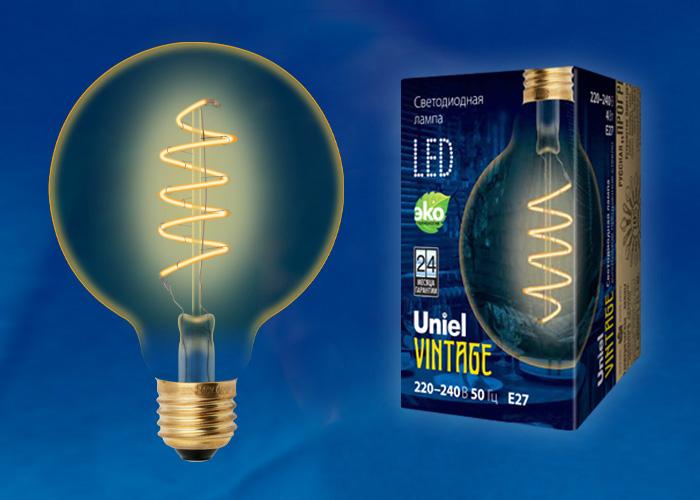 Лампа светодиодная филаментная (UL-00001374) Uniel E14 6W 4000K прозрачная LED-CW35-6W/NW/E14/CL PLS02WH