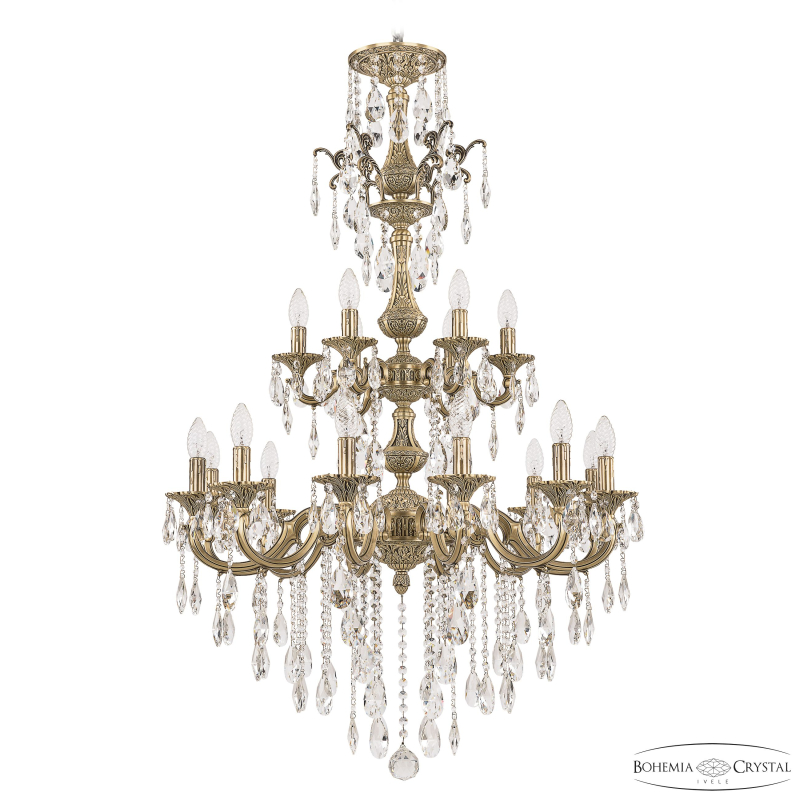 Подвесная люстра Bohemia Ivele Crystal Verona 72101/12+6/250/XL/2d B FP