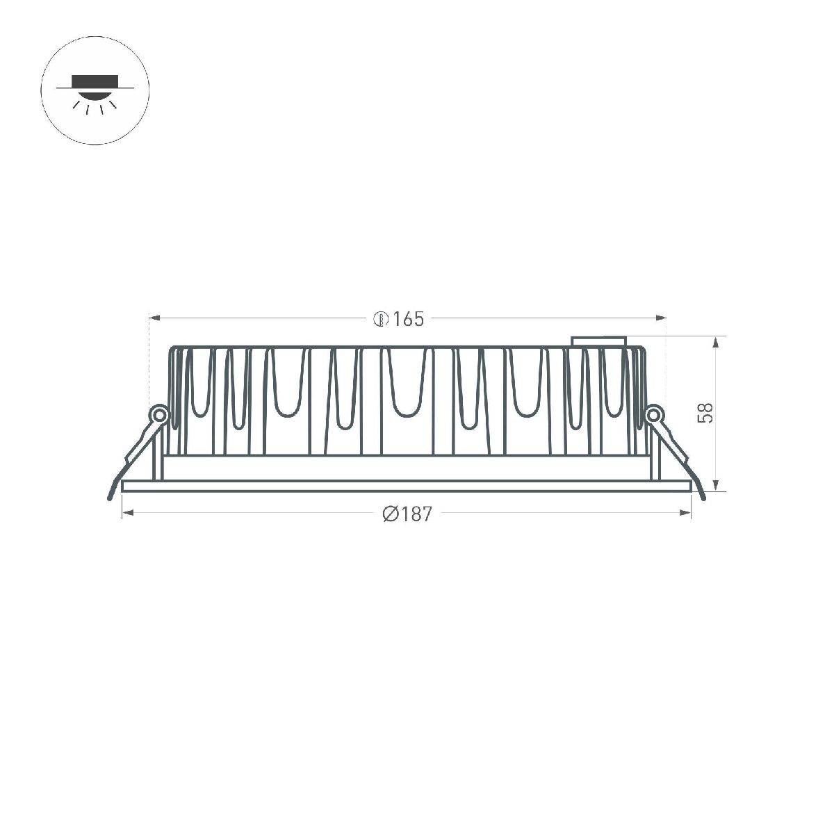 Встраиваемый светильник Arlight MS-MIST-BUILT-R187-21W Day4000 (WH, 110 deg, 230V) 039063