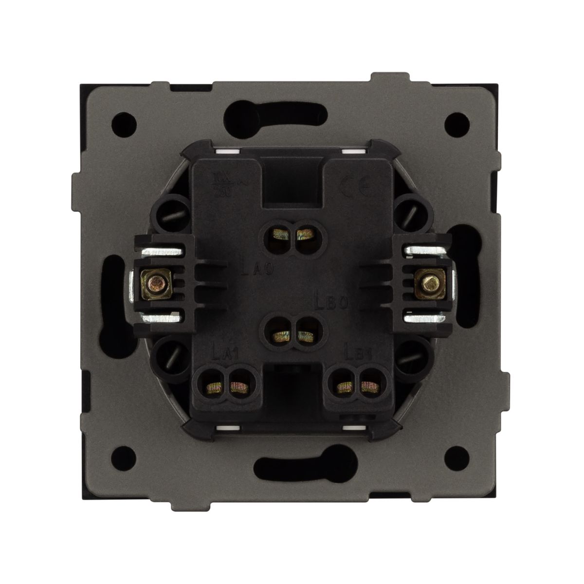 Механизм выключателя двухклавишный непроходной Arlight SWT-TENDO-MK02-PL-BK (230V, 10A) 054059
