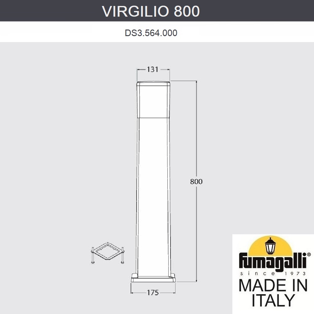 Ландшафтный светильник Fumagalli Virgilio DS3.564.000.AYF1R