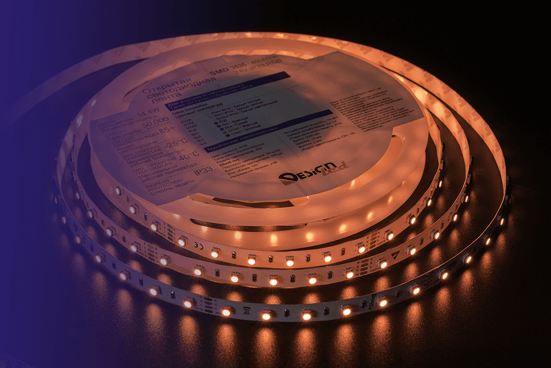 Светодиодная лента DesignLed DSG3A60-24-RGB-33 002843